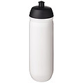Fľaša na pitie 750ml, telo je biele z pružného plastu, viečko je čierne