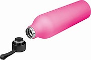 Fľaša na pitie s objemom 750ml, nehrdzavejúca, pogumovaná, ružová