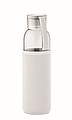 Fľaša na pitie z recyklovaného skla, neoprénový rukáv, 500 ml, béžová