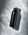 Fľaša na pitie z recyklovanej ocele, 600 ml, čierna