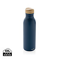 Fľaša na pitie z recyklovanej ocele, 600 ml, modrá