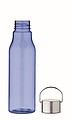 Fľaša na pitie z RPET, 600ml, priehľadná modrá