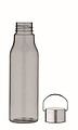 Fľaša na pitie z RPET, 600ml, priehľadná sivá