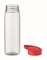 Fľaša na pitie z RPET, 650ml, červené viečko