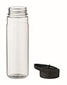Fľaša na pitie z RPET, 650ml, čierne viečko