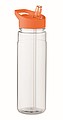 Fľaša na pitie z RPET, 650ml, oranžové viečko