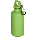 Fľaša na vodu s karabínou z recyklovaného plastu 400 ml, jasne zelená