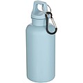 Fľaša na vodu s karabínou z recyklovaného plastu 400 ml, jemne modrá