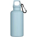 Fľaša na vodu s karabínou z recyklovaného plastu 400 ml, jemne modrá