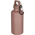 Fľaša na vodu s karabínou z recyklovaného plastu 400 ml, jemne ružová
