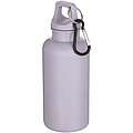 Fľaša na vodu s karabínou z recyklovaného plastu 400 ml, svetlofialová