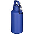 Fľaša na vodu s karabínou z recyklovaného plastu 400 ml, tmavomodrá