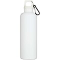 Fľaša na vodu s karabínou z recyklovaného plastu 750 ml, biela