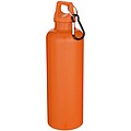 Fľaša na vodu s karabínou z recyklovaného plastu 750 ml, oranžová