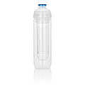 Fľaša na vodu s sitkom na ovocie, objem 500 ml, modrá