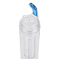 Fľaša na vodu s sitkom na ovocie, objem 500 ml, modrá