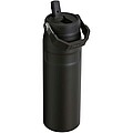 Fľaša na vodu s výklopnou slamkou 700 ml, čierna