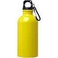 Fľaša na vodu z nehrdzavejúcej ocele s karabínou 400ml, žltá