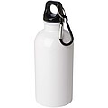 Fľaša na vodu z nerezovej ocele s karabínou 400 ml, biela