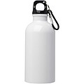 Fľaša na vodu z nerezovej ocele s karabínou 400 ml, biela