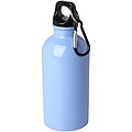 Fľaša na vodu z nerezovej ocele s karabínou 400 ml, jemná modrá