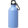 Fľaša na vodu z nerezovej ocele s karabínou 400 ml, jemná modrá