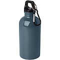 Fľaša na vodu z nerezovej ocele s karabínou 400 ml, modrosivá