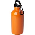 Fľaša na vodu z nerezovej ocele s karabínou 400 ml, oranžová