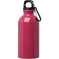 Fľaša na vodu z nerezovej ocele s karabínou 400 ml, ružová