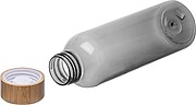 Fľaša s bambusovým viečkom 500 ml, antracitová