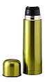 FUBSTER Lesklá nerezová termoska, objem 500 ml, zeleno-žltá