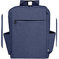 GRS recyklovaný batoh na notebook veľkosti 15” (38 cm), 15 l Libra, tmavomodrý melír
