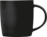 Gumovaný keramický hrnček, 300ml, čierny