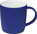 Gumovaný keramický hrnček, 300ml, modrý