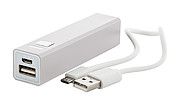 Hliníková powerbanka 2200mAh, biela