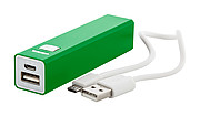 Hliníková powerbanka 2200mAh, zelená