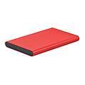 Hliníková powerbanka 4000mAh, červená