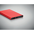 Hliníková powerbanka 4000mAh, červená