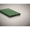 Hliníková powerbanka 4000mAh, tmavozelená