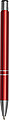 Hliníkové pero s modrou náplňou, červená