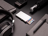 Hliníkové RFID puzdro na karty, strieborná