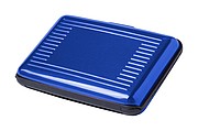 Hliníkový obal na kreditné karty so 6 priehradkami s RFID ochranou, modrý