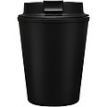 Hrnček Newport objemu 300 ml s dvojitou stenou, čierna