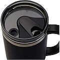 Hrnček so slamkou 1200 ml, čierna