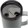Hrnček so slamkou 1200 ml, sivá