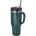 Hrnček so slamkou 1200 ml, sýto zelená