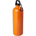 Jednostenná fľaša na vodu z nehrdzavejúcej ocele s karabínou 750ml, oranžová