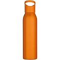 Jednostenná fľaša na vodu z recyklovanej nehrdzavejúcej ocele 650 ml, oranžová