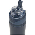 Jednostenná fľaša na vodu z recyklovanej nerezovej ocele so sklápacou slamkou, 800 ml, námornícka modrá