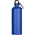 Jednostenná matná fľaša na vodu z nerezovej ocele s karabínou 750 ml, kráľovská modrá